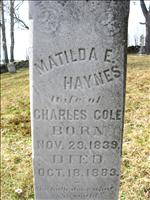 Cole, Matilda E. (Haynes)